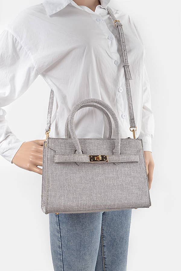 Double Handle Bag (Dark Denim) – Ezina Beauty